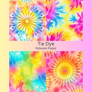 Vinyl Diamond Painting Release Paper &quot;Tie Dye&quot; | Decorative Diamond Painting Release Paper