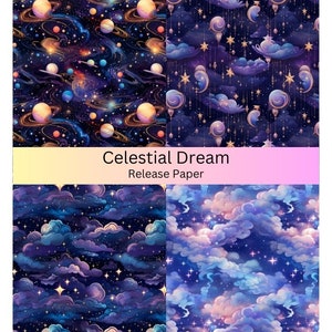 Vinyl Diamond Painting Release Paper &quot;Celestial Dream&quot; | Decorative Diamond Painting Release Paper