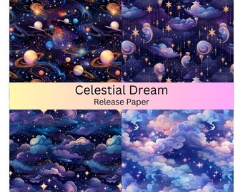 Vinyl Diamond Painting Release Paper "Celestial Dream" | Decorative Diamond Painting Release Paper