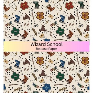 Vinyl Diamond Painting Release Paper "Wizard School" | Decorative Diamond Painting Release Paper