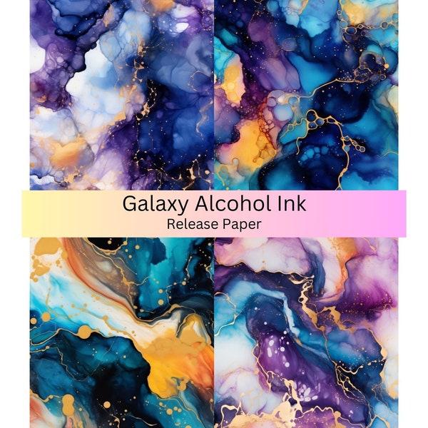 Vinyl Diamond Painting Release Paper "Galaxy Alcohol Ink" | Decorative Diamond Painting Release Paper