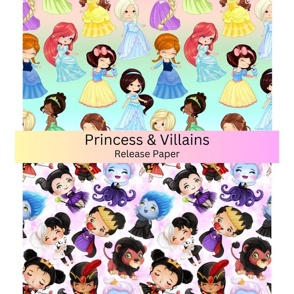 Vinyl Diamond Painting Release Paper "Princess & Villains" | Decorative Diamond Painting Release Paper