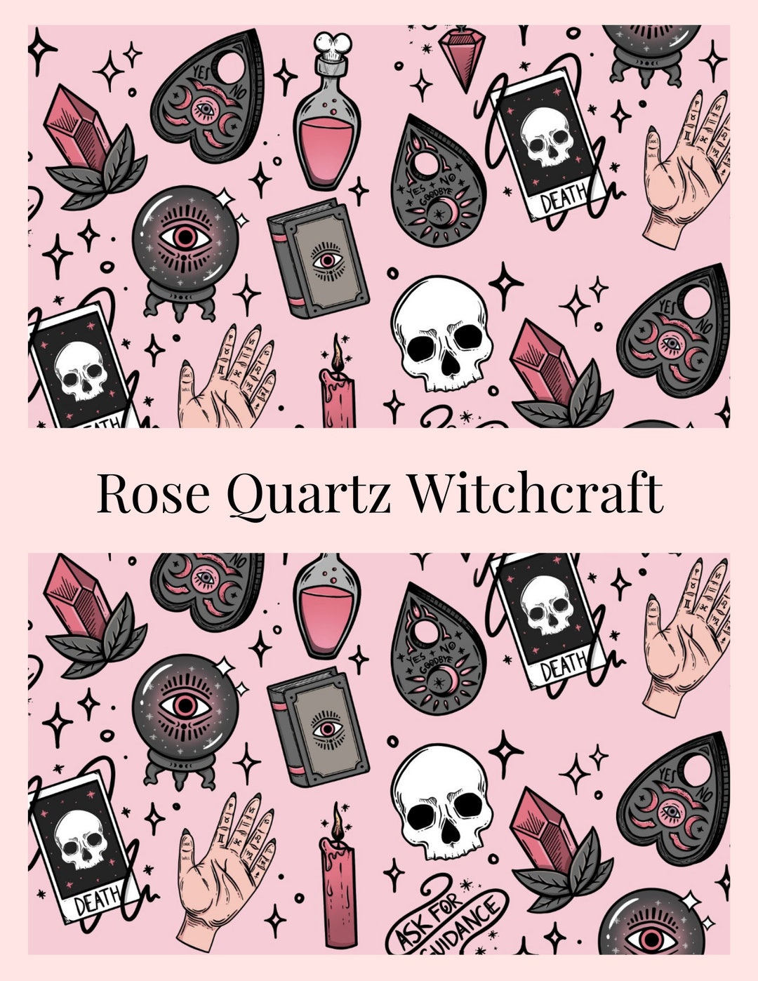 Vinyl Diamond Painting Release Paper "rose Quartz Witchcraft