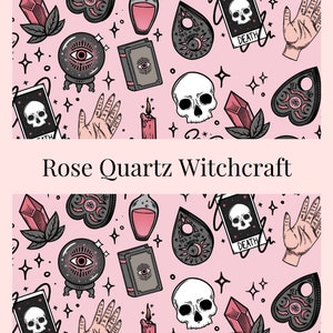 Vinyl Diamond Painting Release Paper &quot;Rose Quartz Witchcraft&quot; | Decorative Diamond Painting Release Paper