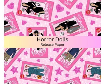 Vinyl Diamond Painting Release Paper "Horror Dolls" | Decorative Diamond Painting Release Paper