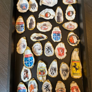 Oysters with football logo Ajax Feyenoord psv pec Zwolle eagles groningen everything is possible football calcio le foot Fußball unique gift gift