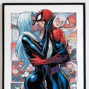 SPIDERMAN und BLACK CAT Liebe Poster - Superheld Digital Druck - Sofortiger Download - Digitale Kunst - Druckbare Wand Kunst - Valentinstag Geschenk