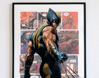 X-Men Wolverine Superhero Poster: Printable Comic Art (Digital Download)