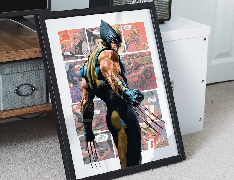 X-men Wolverine Superhero Poster: Printable Comic Art (digital Download ...