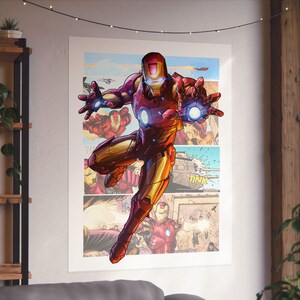 Póster de Iron Man - Arte mural de cómic - Impresión de superhéroe - Decoración de habitación de gamer imagen 9