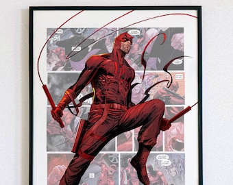 Daredevil Superhero Poster: Printable Comic Art (Digital Download)