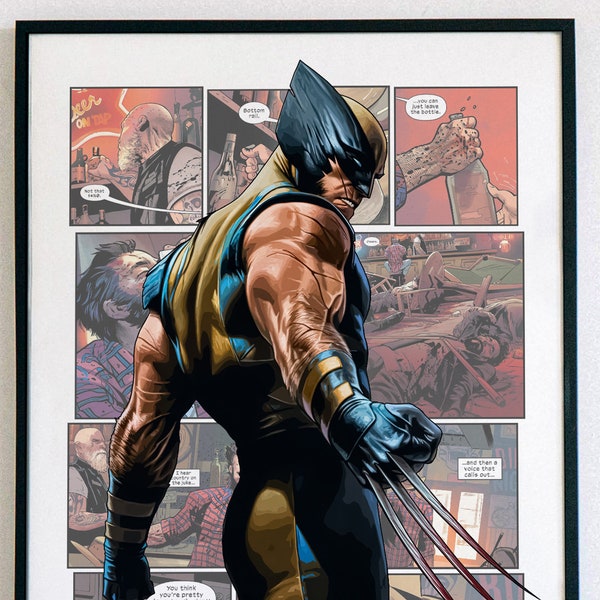 WOLVERINE - Wolverine poster - Marvel Hero poster - Hugh Jackman - Superhero Poster - Instant Download - Digital Print - Printable Wall Art