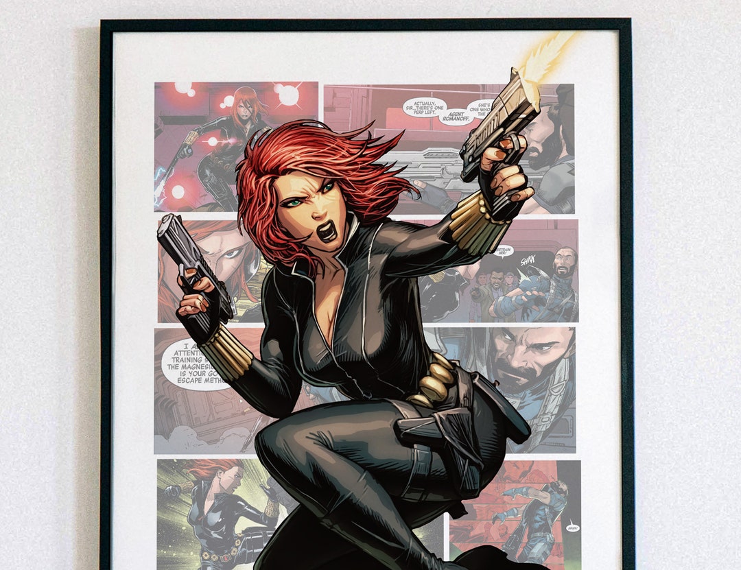 BLACK WIDOW Poster Black Widow Print Marvel Superhero Print Instant ...