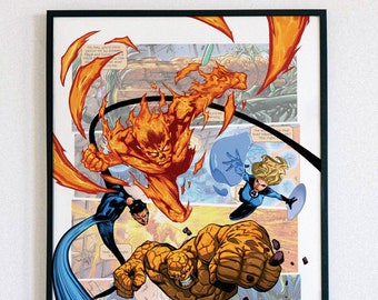Fantastic 4  Superhero Poster: Printable Comic Art (Digital Download)