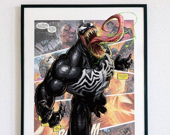 Venom Superhero Poster: Printable Comic Art (Digital Download)