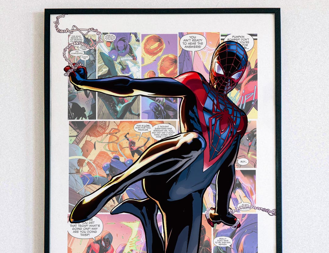 SPIDER-MAN Poster - Miles Morales Print - Marvel Superhero Print ...