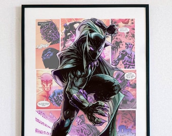 Black Panther Superhero Poster: Printable Comic Art (Digital Download)