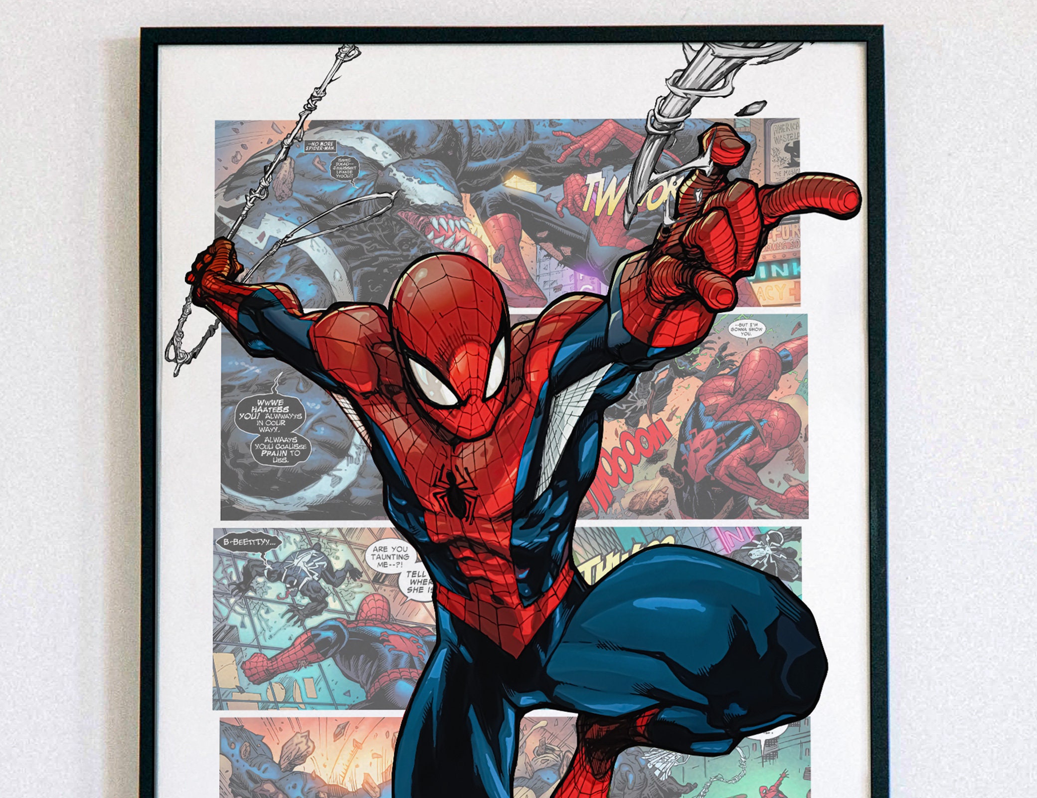 Spiderman Etsy Comic Poster -