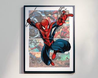 Spider-Man Poster - Comic Book Wall Art - Superhero Print - Gamer Room Decor