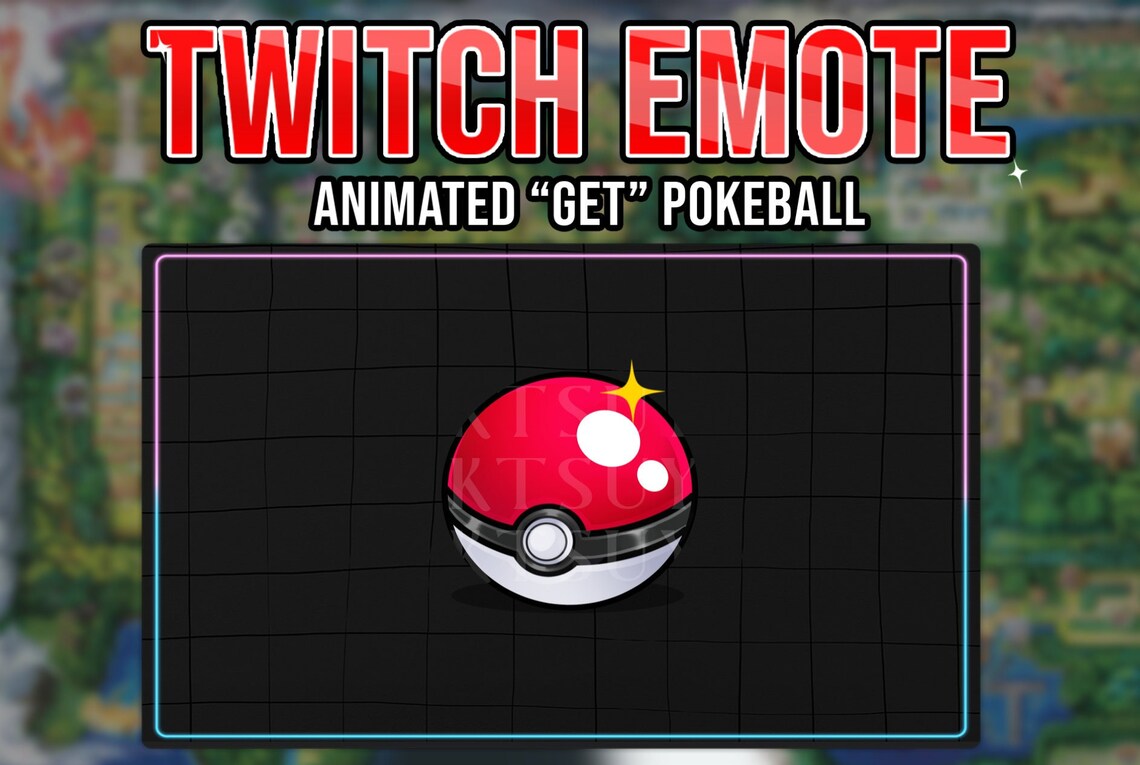 ANIMATED EMOTE POKEBALL Catch, Get / Twitch / Streamer / Youtube