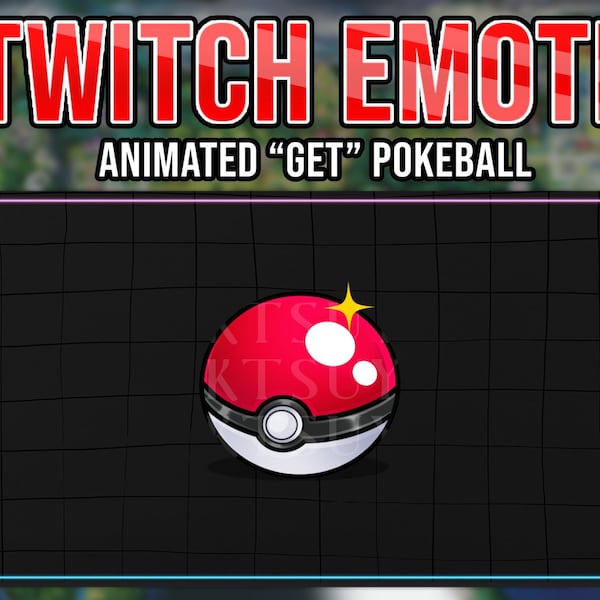 ANIMATED EMOTE POKEBALL  catch, get / Twitch / Streamer / Youtube / Discord/ Animated emotes / pokemon shiny