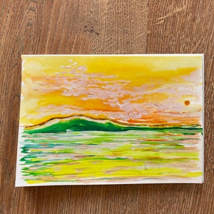 Poesie-Postkarte ~ Sonnenuntergang Landschaft