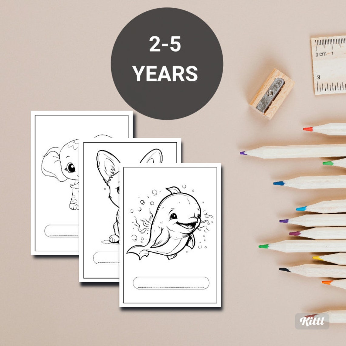 Printable Animal Coloring Book for Kids - Etsy
