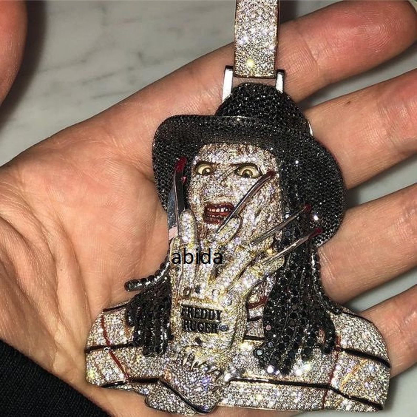 7.80 Ct Custom Handmade Krueger Pendant Diamond Iced Out Pendant Hip