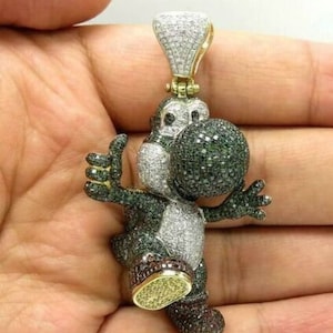 2.75 ct Diamond Cartoon Pendant iced out pendant Hip Hop Pendant Charm Pendant Christmas Iced Out Jewelry Mens With Out Chain