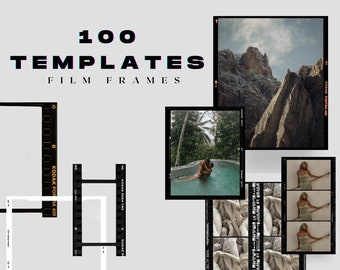 100+ FILM FRAMES in PNG, Negative Film Frames Kit, instant film, film negative border, film strip, kodak borders, 2023, Stories instagram