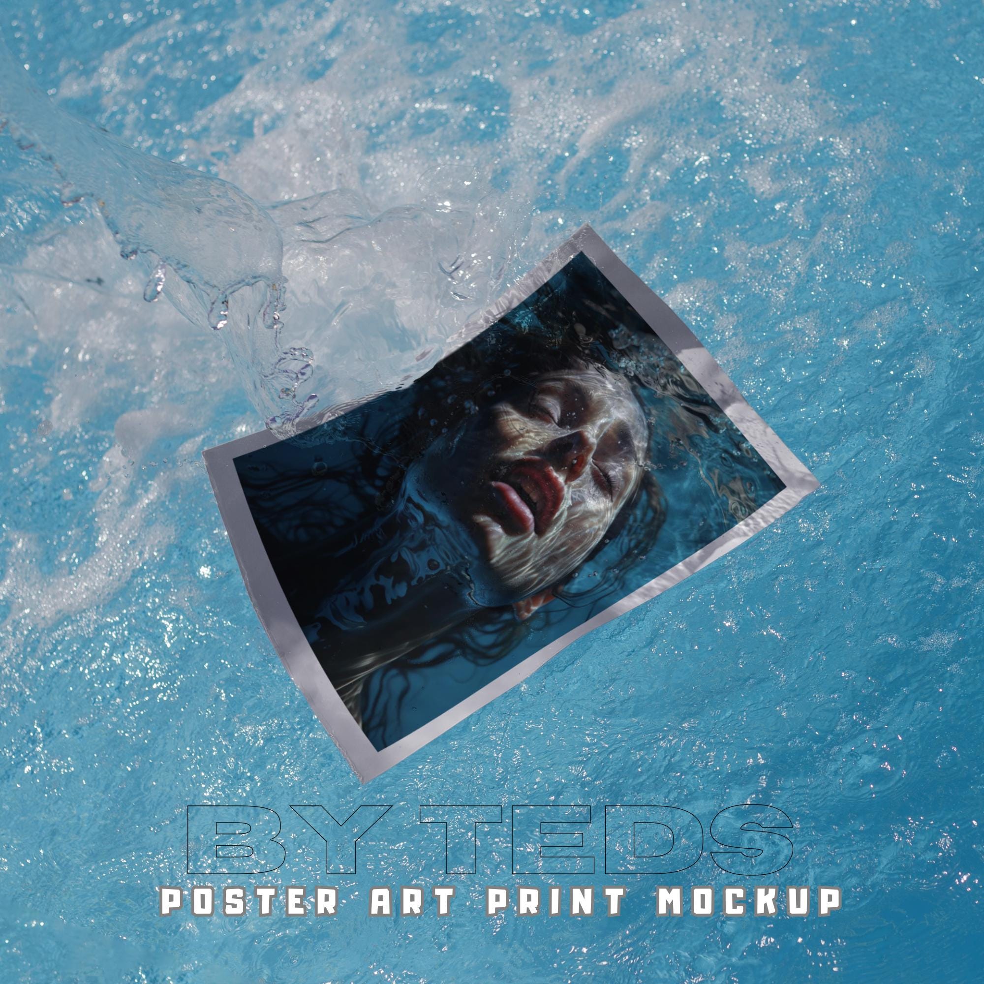 Floating Poster Mockup: Urban Minimalist Art Scene (PSD Template) - Etsy