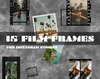 15 Instagram FILM FRAMES in PNG, Negatieve Film Frames Kit, instant film, film negatieve rand, filmstrip, kodak grenzen, 2023, Verhalen ig
