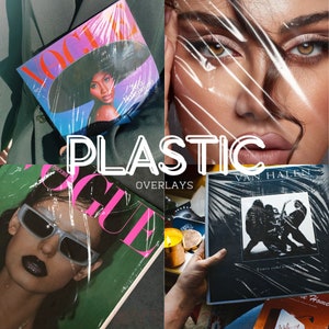 50+ PLASTIC OVERLAYS in JPG, Transparant Cover, Elastic, Plastic filter, Magazine, Fashion, Product, Photoshop plastic, Canva png, Packaging