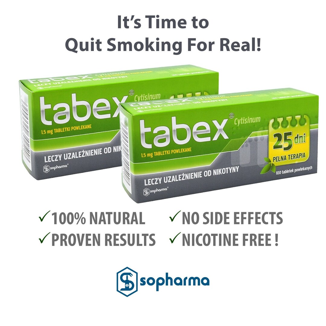 Tabex ORIGINAL 200 X 1.5mg Quit Smoking 2 Month Course. Etsy
