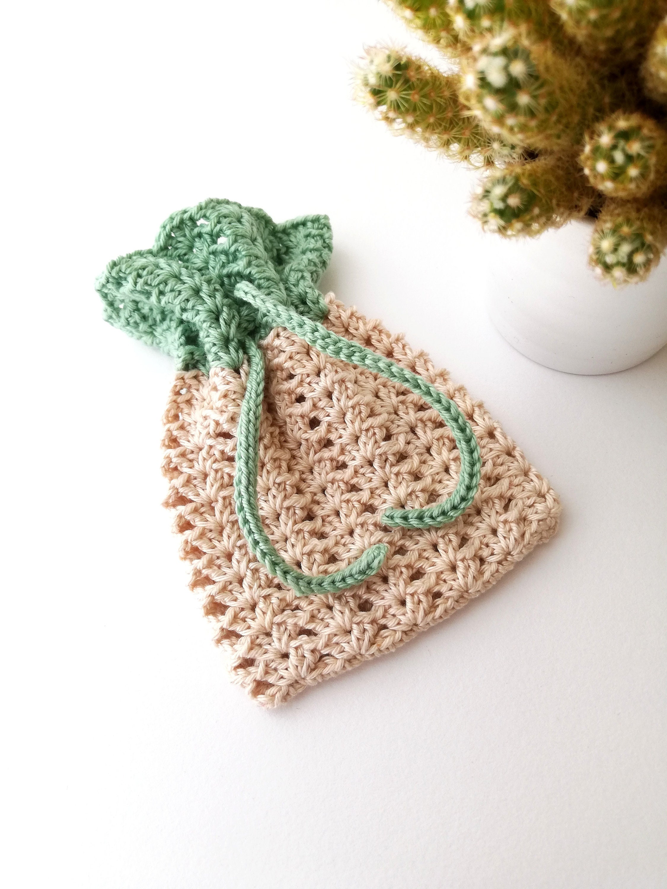 Crochet PATTERN Crochet Drawstring Bag Iris PDF Download English Español 