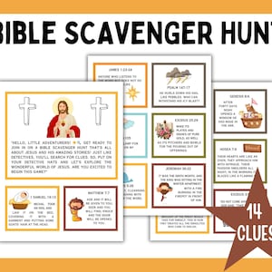 Bible Scavenger Hunt, Bible Verses, Indoor Treasure Hunt, Bible Game ...