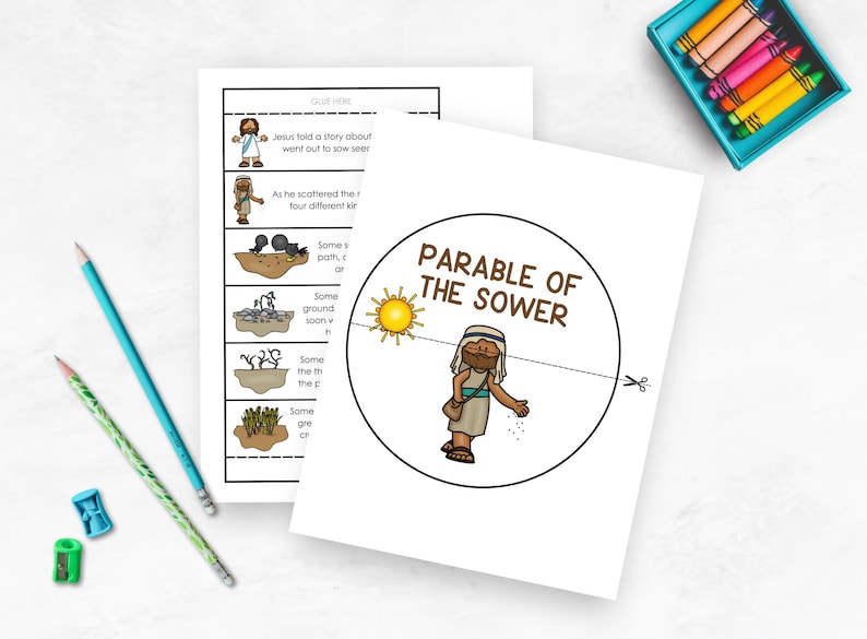 Parable of the Sower, Folding Surprise Bible Craft Printable, Kids ...