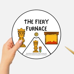 Fiery Furnace, Printable Bible Coloring Wheel, Sunday School Craft ...