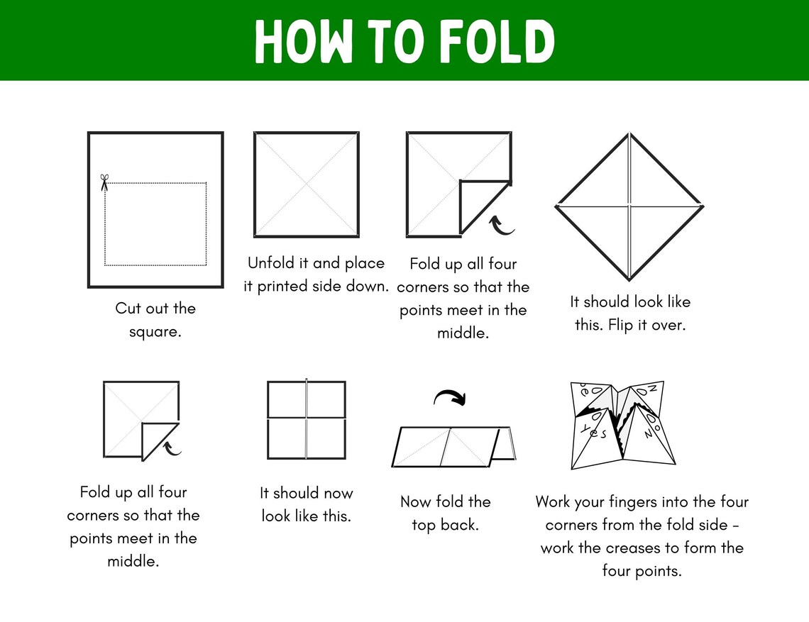 Christmas Joke Teller, Printable Xmas Cootie Catcher, Fortune Teller ...