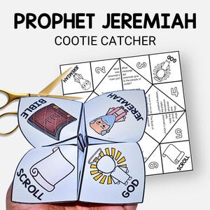 Profeta Jeremias, Jogo de adivinhação bíblico, Atividade para Escola Dominical, Jogo de adivinhação com personagem bíblico, Atividade imprimível para Escola Bíblica de Férias, Educação Domiciliar Cristã
