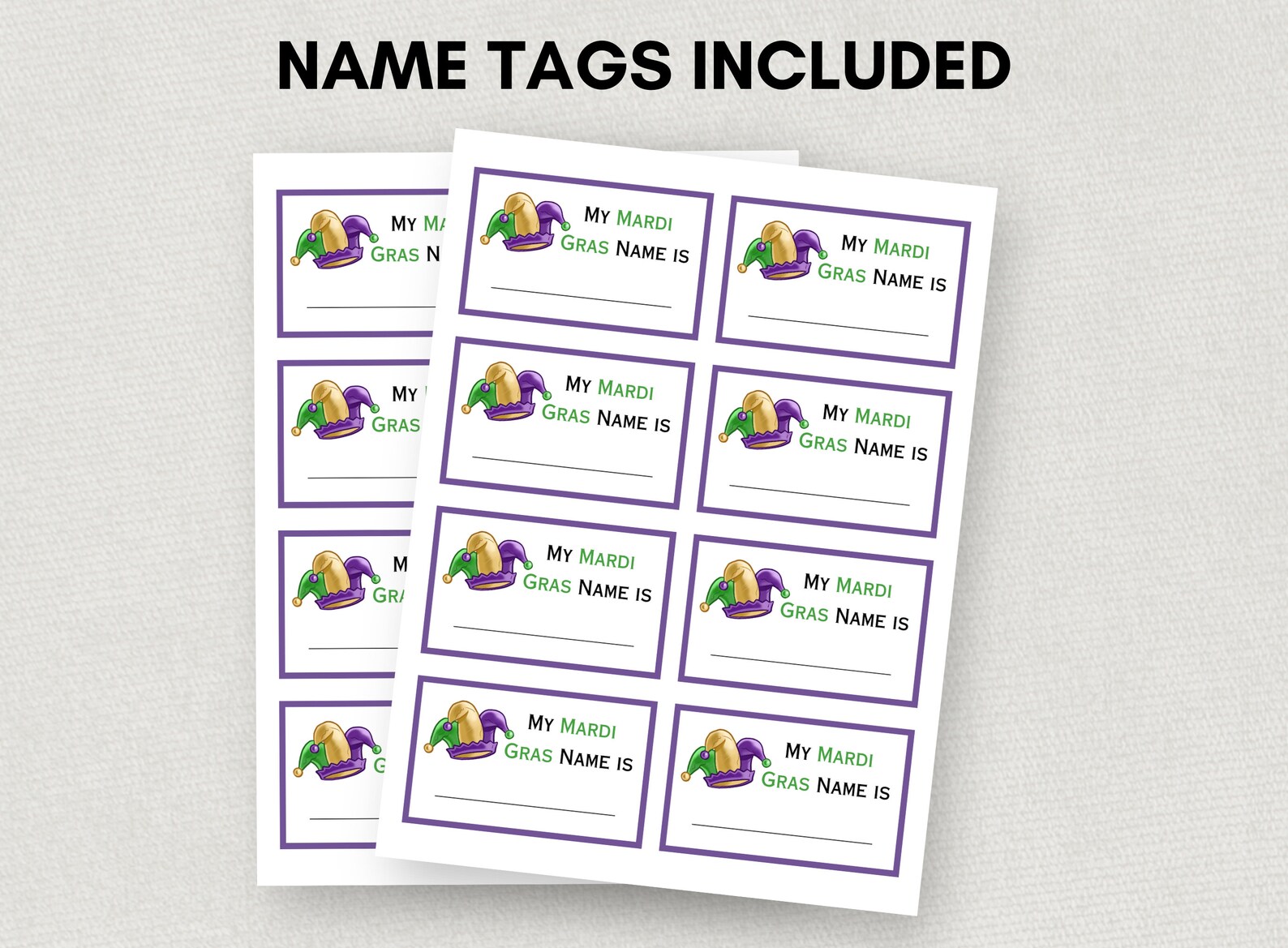 What's Your Mardi Gras Name, Fun Printable Game for Kids and Adults ...
