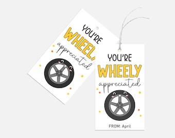 School Bus Driver Appreciation Tag, Wheelie Printable Bus Driver Thank You Tags, Bus Driver Gift Tag, Driver Appreciation, Digital Download