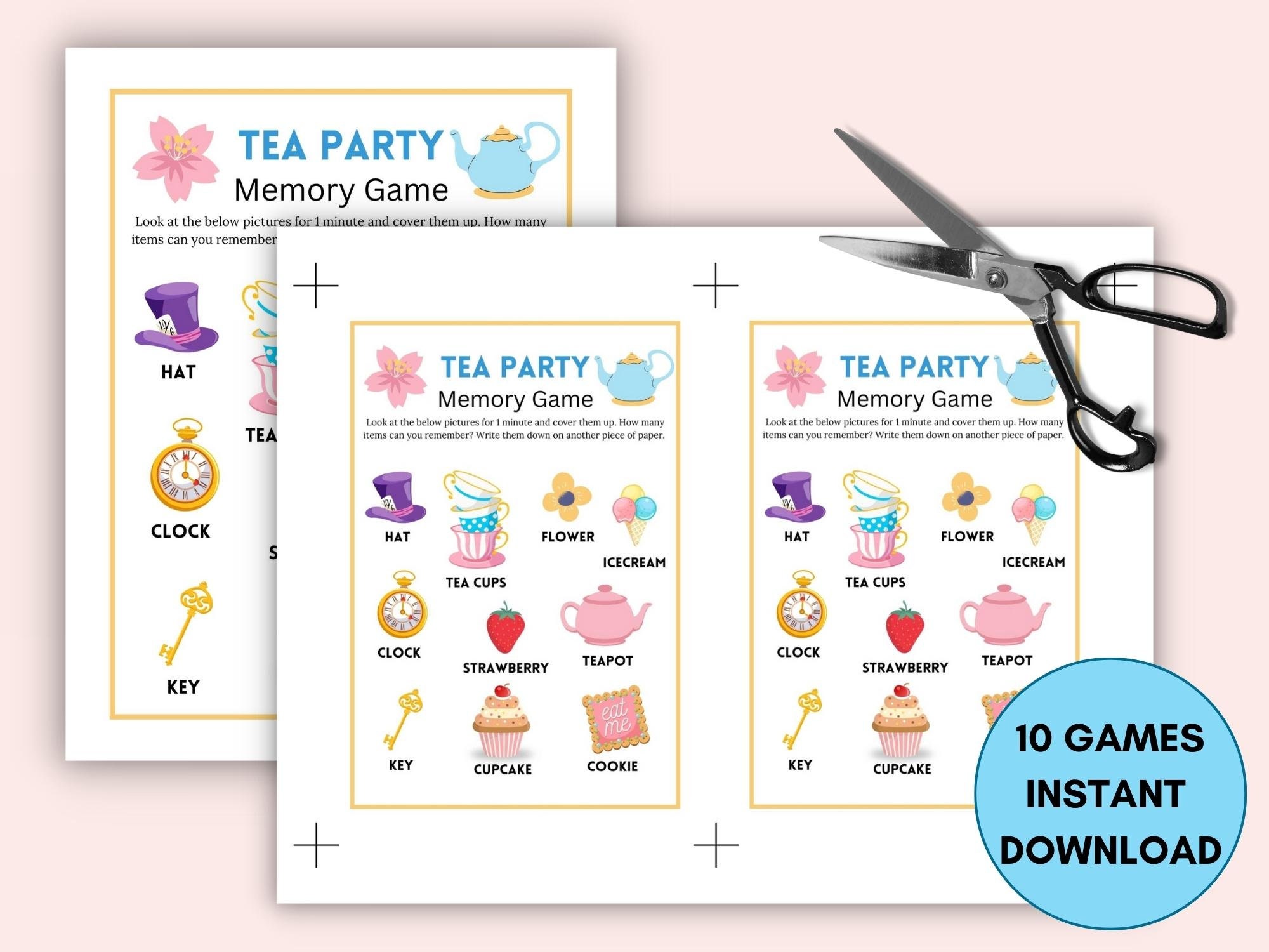 Kids Tea Party Games Tea Party for Girls Tea Party Games - Etsy