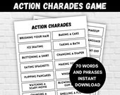 Printable Charades Game 70 Fun Words and Actions Charades Etsy