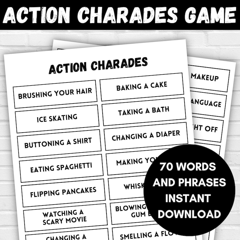 Printable CharadesEtsy