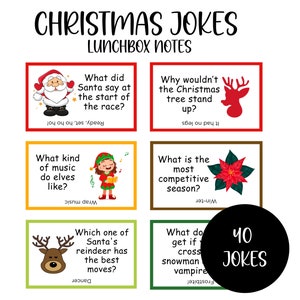 Blagues de Noël pour les enfants, 40 blagues sur les crackers de Noël, blagues sur la boîte à lunch, notes sur la boîte à lunch, blagues sur le calendrier de l'Avent, blagues sur les elfes, Noël drôle