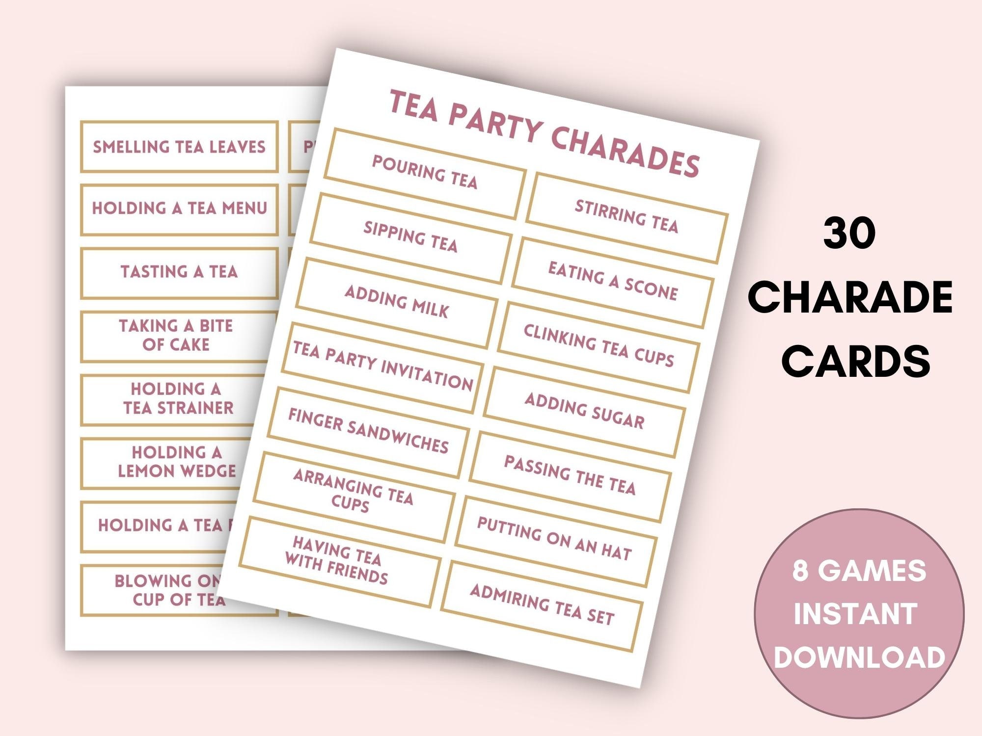 Tea Party Games Ladies Tea Party Tea Party Activities - Etsy