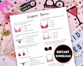 Lingerie Trivia Game, Ladies Night Games, Lingerie/Bridal Shower, Bachelorette Party, Girls Night Games, Adult Galentines Day Ice Breaker