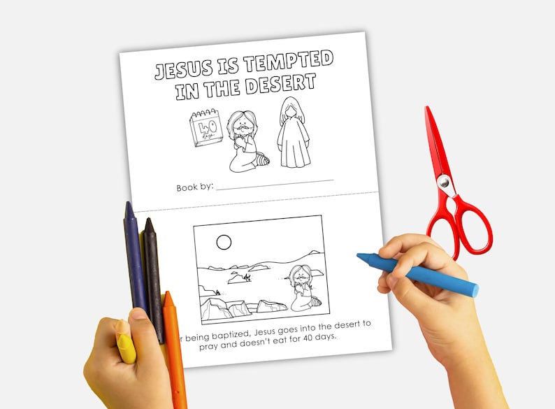 Jesus is Tempted in the Desert, Lent Bible Lesson, VBS Activity Pack ...