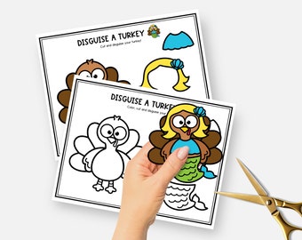 Verkleiden Sie einen Truthahn, Meerjungfrau-Verkleidung, Truthahn im Verkleidungsprojekt, Truthahn-Tagwerk, Thanksgiving-Bulletin-Board-Dekor, Verkleidungs-Arbeitsblätter
